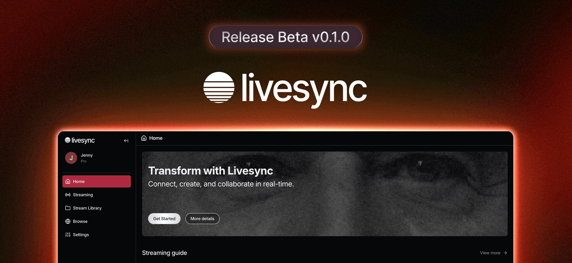 Livesync 베타 버전 출시